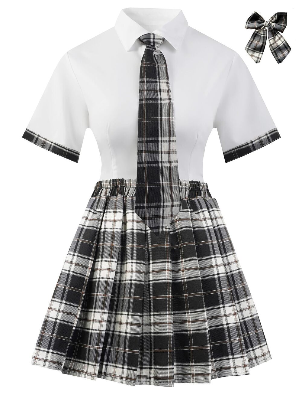 5772 School Girl Outfits Set School Girl Costume Top With Mini Pleated